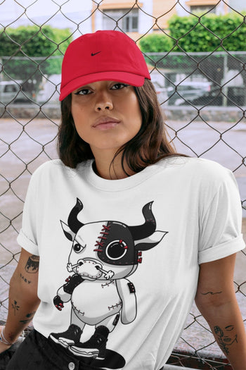 Jordan 12 Playoffs Sneaker Match Tees Cyborg Bull Sneaker Tees Jordan 12 Playoffs Sneaker Release Tees Unisex Shirts