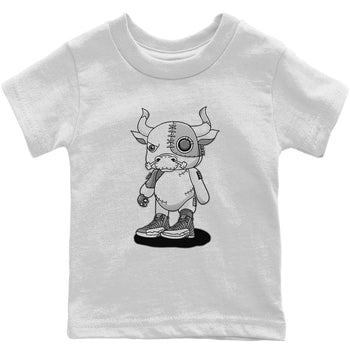 Jordan 12 Stealth Sneaker Match Tees Cyborg Bull Sneaker Tees Jordan 12 Stealth Sneaker Release Tees Kids Shirts