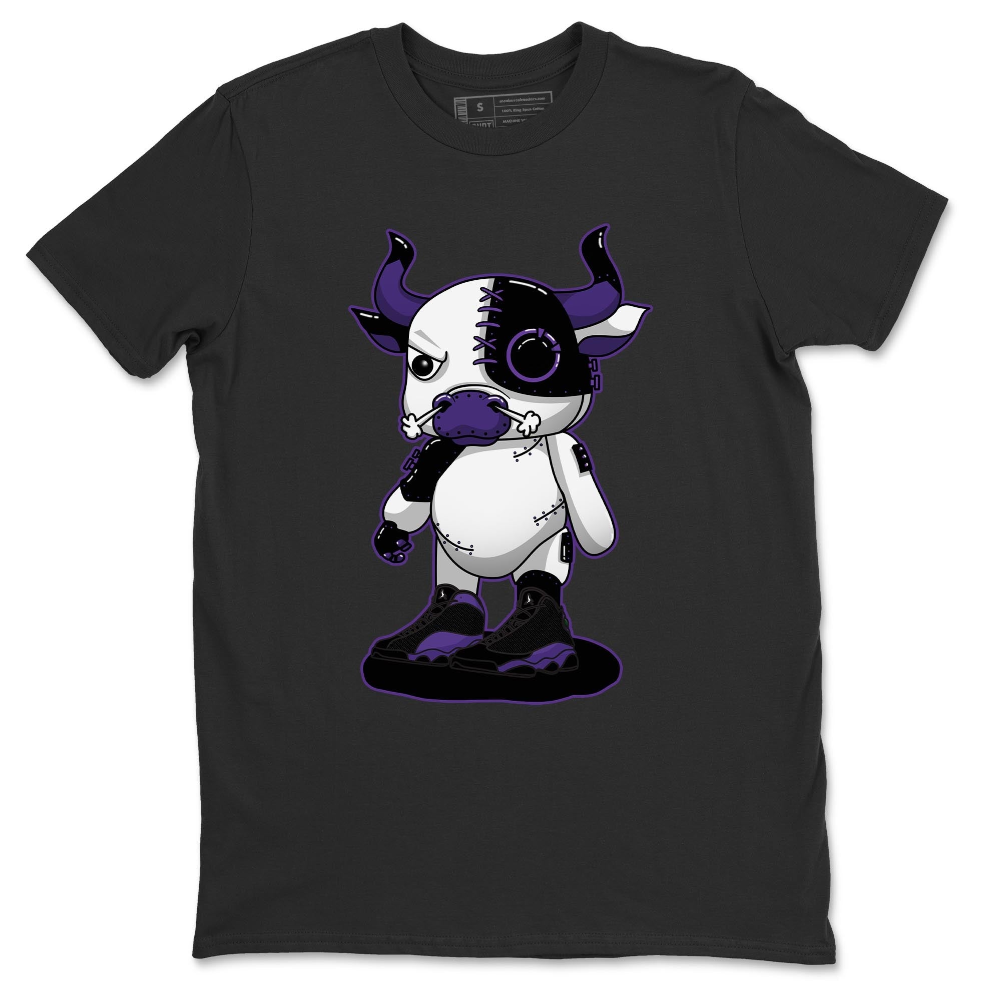 Jordan 13 Court Purple Sneaker Match Tees Cyborg Bull Sneaker Tees Jordan 13 Court Purple Sneaker Release Tees Unisex Shirts