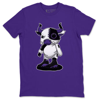 Jordan 13 Court Purple Sneaker Match Tees Cyborg Bull Sneaker Tees Jordan 13 Court Purple Sneaker Release Tees Unisex Shirts