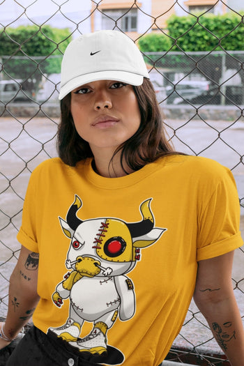 Jordan 13 Del Sol Sneaker Match Tees Cyborg Bull Sneaker Tees Jordan 13 Del Sol Sneaker Release Tees Unisex Shirts