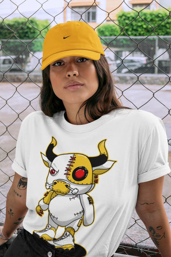 Jordan 13 Del Sol Sneaker Match Tees Cyborg Bull Sneaker Tees Jordan 13 Del Sol Sneaker Release Tees Unisex Shirts