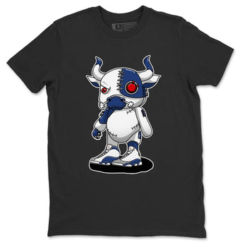 Jordan 13 French Blue Sneaker Match Tees Cyborg Bull Sneaker Tees Jordan 13 French Blue Sneaker Release Tees Unisex Shirts