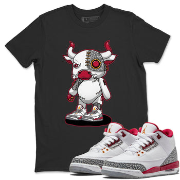 Jordan 3 Cardinal Sneaker Match Tees Cyborg Bull Sneaker Tees Jordan 3 Cardinal Sneaker Release Tees Unisex Shirts