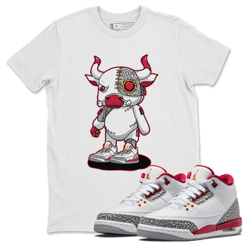 Jordan 3 Cardinal Sneaker Match Tees Cyborg Bull Sneaker Tees Jordan 3 Cardinal Sneaker Release Tees Unisex Shirts