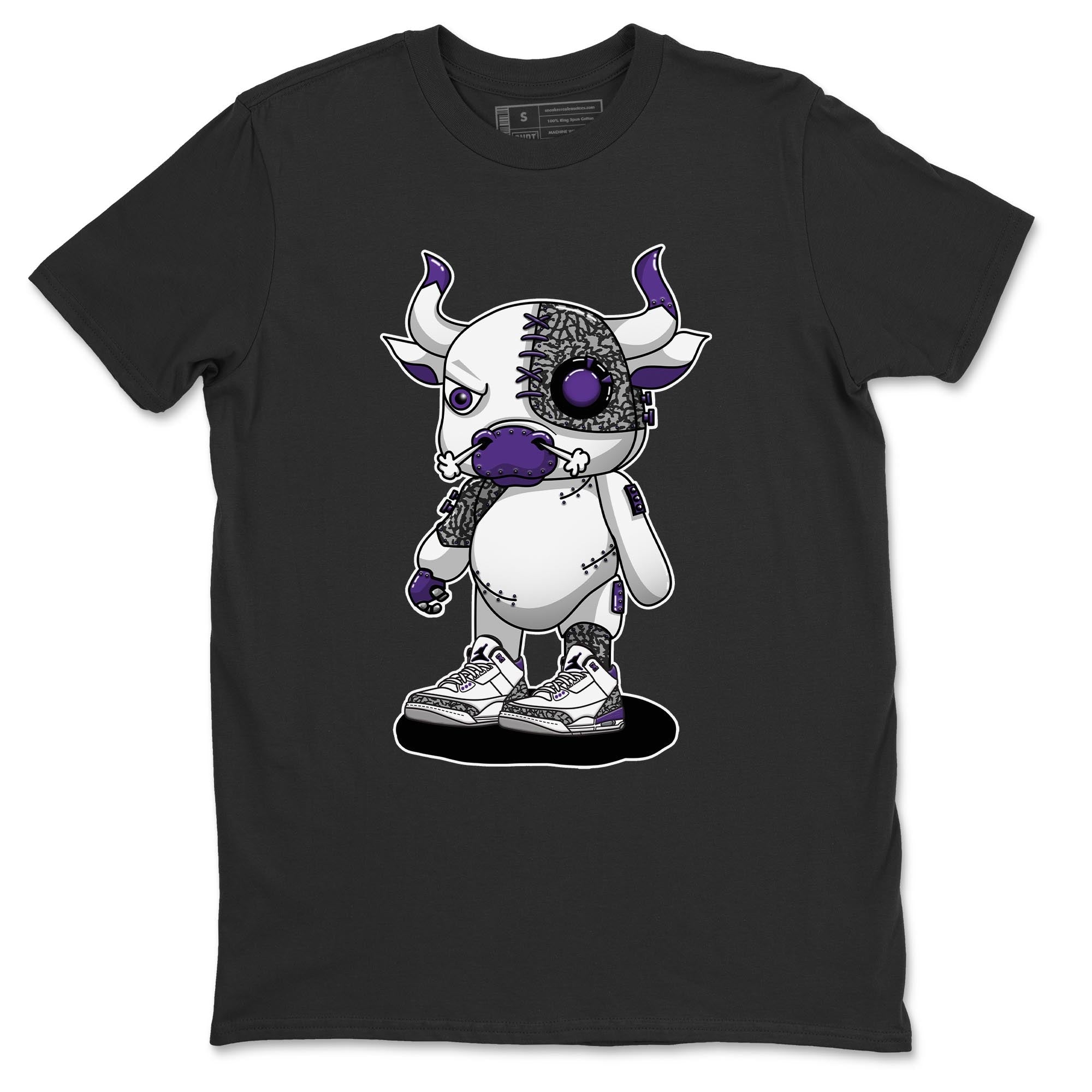 Jordan 3 Dark Iris Sneaker Match Tees Cyborg Bull Sneaker Tees Jordan 3 Dark Iris Sneaker Release Tees Unisex Shirts