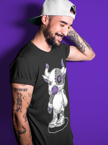 Jordan 3 Dark Iris Sneaker Match Tees Cyborg Bull Sneaker Tees Jordan 3 Dark Iris Sneaker Release Tees Unisex Shirts