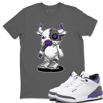 Jordan 3 Dark Iris Sneaker Match Tees Cyborg Bull Sneaker Tees Jordan 3 Dark Iris Sneaker Release Tees Unisex Shirts