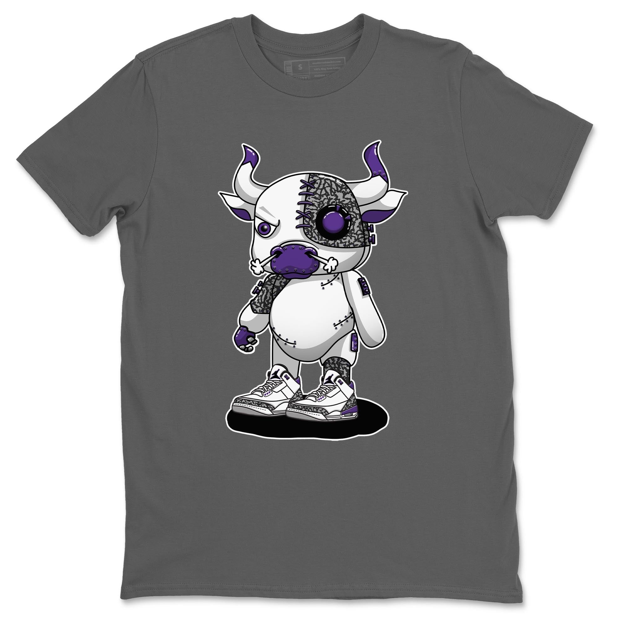 Jordan 3 Dark Iris Sneaker Match Tees Cyborg Bull Sneaker Tees Jordan 3 Dark Iris Sneaker Release Tees Unisex Shirts