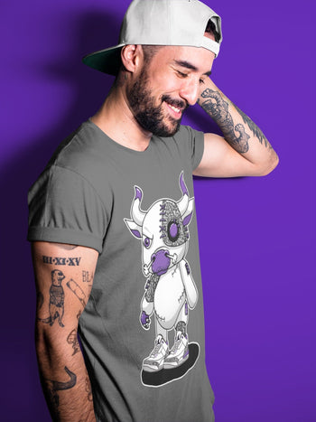 Jordan 3 Dark Iris Sneaker Match Tees Cyborg Bull Sneaker Tees Jordan 3 Dark Iris Sneaker Release Tees Unisex Shirts