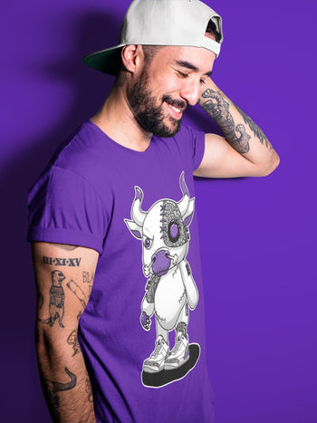 Jordan 3 Dark Iris Sneaker Match Tees Cyborg Bull Sneaker Tees Jordan 3 Dark Iris Sneaker Release Tees Unisex Shirts