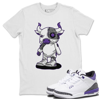 Jordan 3 Dark Iris Sneaker Match Tees Cyborg Bull Sneaker Tees Jordan 3 Dark Iris Sneaker Release Tees Unisex Shirts