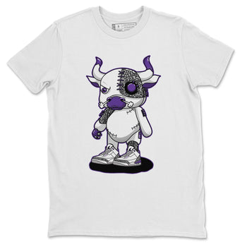 Jordan 3 Dark Iris Sneaker Match Tees Cyborg Bull Sneaker Tees Jordan 3 Dark Iris Sneaker Release Tees Unisex Shirts
