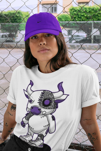 Jordan 3 Dark Iris Sneaker Match Tees Cyborg Bull Sneaker Tees Jordan 3 Dark Iris Sneaker Release Tees Unisex Shirts