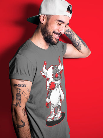Jordan 3 Fire Red Sneaker Match Tees Cyborg Bull Sneaker Tees Jordan 3 Fire Red Sneaker Release Tees Unisex Shirts