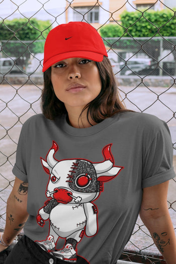 Jordan 3 Fire Red Sneaker Match Tees Cyborg Bull Sneaker Tees Jordan 3 Fire Red Sneaker Release Tees Unisex Shirts