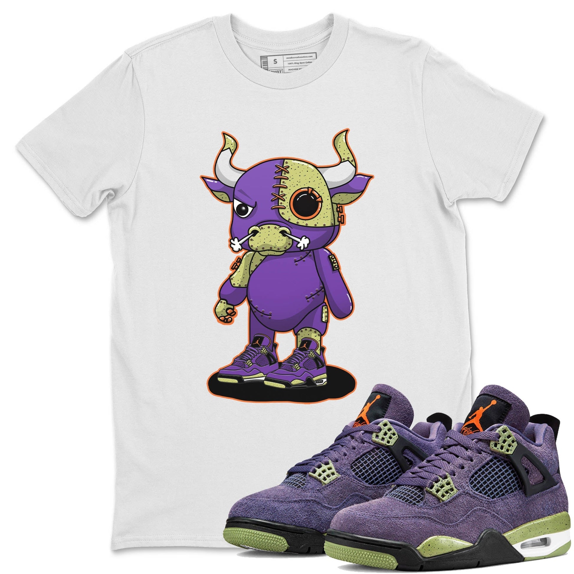 Jordan 4 Canyon Purple Sneaker Match Tees Cyborg Bull Sneaker Tees Jordan 4 Canyon Purple Sneaker Release Tees Unisex Shirts