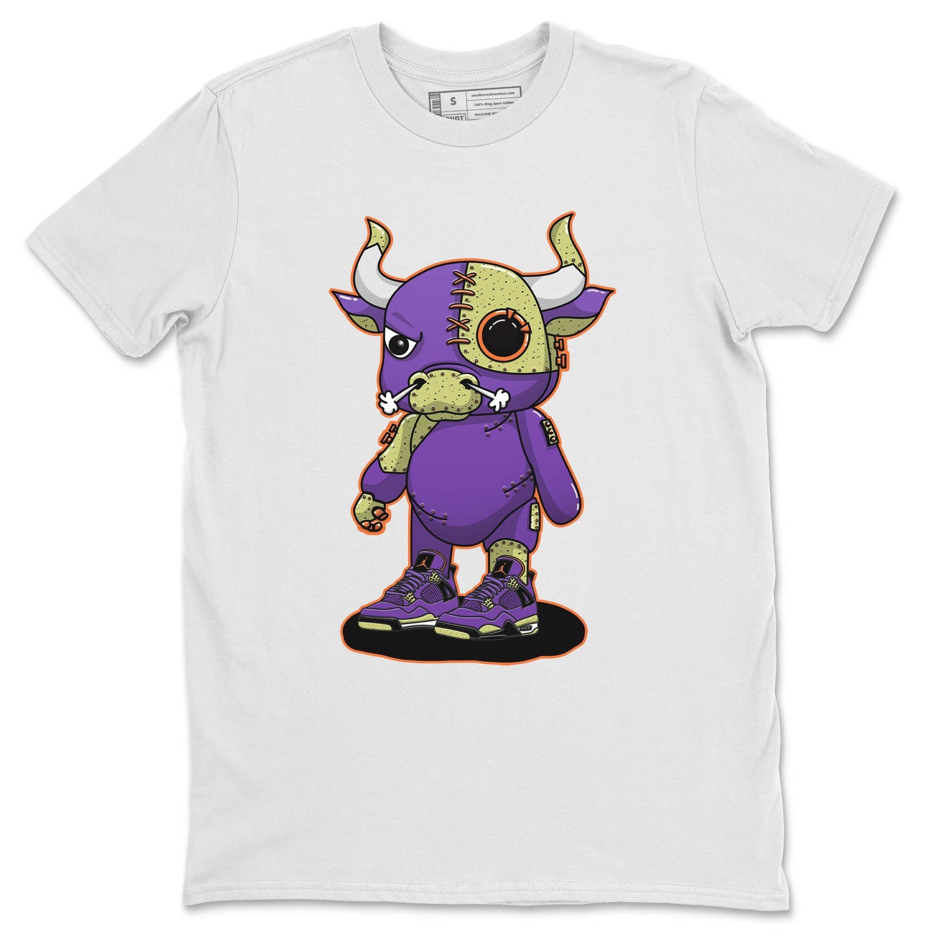 Jordan 4 Canyon Purple Sneaker Match Tees Cyborg Bull Sneaker Tees Jordan 4 Canyon Purple Sneaker Release Tees Unisex Shirts