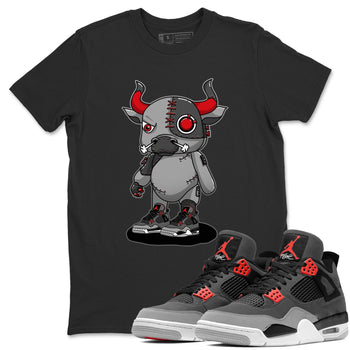 Jordan 4 Infrared Sneaker Match Tees Cyborg Bull Sneaker Tees Jordan 4 Infrared Sneaker Release Tees Unisex Shirts