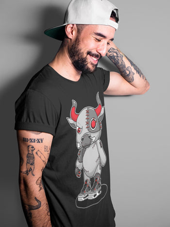 Jordan 4 Infrared Sneaker Match Tees Cyborg Bull Sneaker Tees Jordan 4 Infrared Sneaker Release Tees Unisex Shirts
