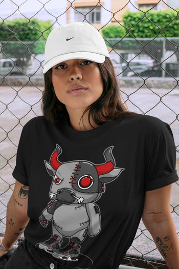Jordan 4 Infrared Sneaker Match Tees Cyborg Bull Sneaker Tees Jordan 4 Infrared Sneaker Release Tees Unisex Shirts