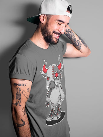 Jordan 4 Infrared Sneaker Match Tees Cyborg Bull Sneaker Tees Jordan 4 Infrared Sneaker Release Tees Unisex Shirts