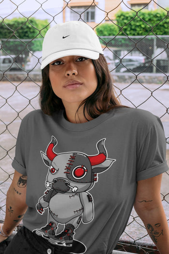 Jordan 4 Infrared Sneaker Match Tees Cyborg Bull Sneaker Tees Jordan 4 Infrared Sneaker Release Tees Unisex Shirts