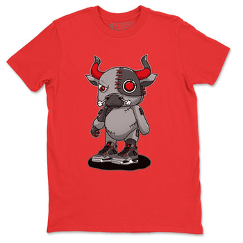 Jordan 4 Infrared Sneaker Match Tees Cyborg Bull Sneaker Tees Jordan 4 Infrared Sneaker Release Tees Unisex Shirts