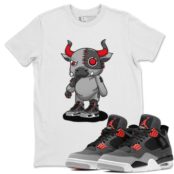 Jordan 4 Infrared Sneaker Match Tees Cyborg Bull Sneaker Tees Jordan 4 Infrared Sneaker Release Tees Unisex Shirts