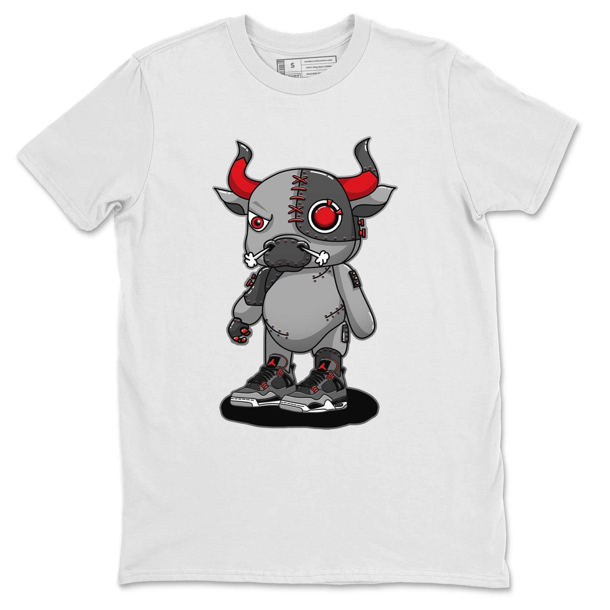 Jordan 4 Infrared Sneaker Match Tees Cyborg Bull Sneaker Tees Jordan 4 Infrared Sneaker Release Tees Unisex Shirts