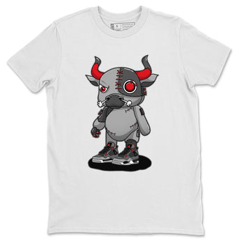Jordan 4 Infrared Sneaker Match Tees Cyborg Bull Sneaker Tees Jordan 4 Infrared Sneaker Release Tees Unisex Shirts