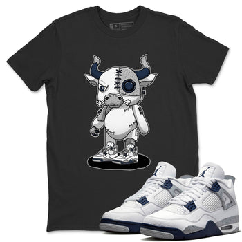 Jordan 4 Midnight Navy Sneaker Match Tees Cyborg Bull Sneaker Tees Jordan 4 Midnight Navy Sneaker Release Tees Unisex Shirts