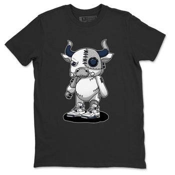 Jordan 4 Midnight Navy Sneaker Match Tees Cyborg Bull Sneaker Tees Jordan 4 Midnight Navy Sneaker Release Tees Unisex Shirts