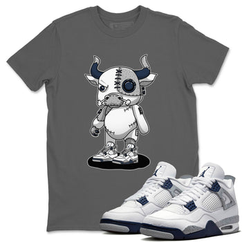Jordan 4 Midnight Navy Sneaker Match Tees Cyborg Bull Sneaker Tees Jordan 4 Midnight Navy Sneaker Release Tees Unisex Shirts