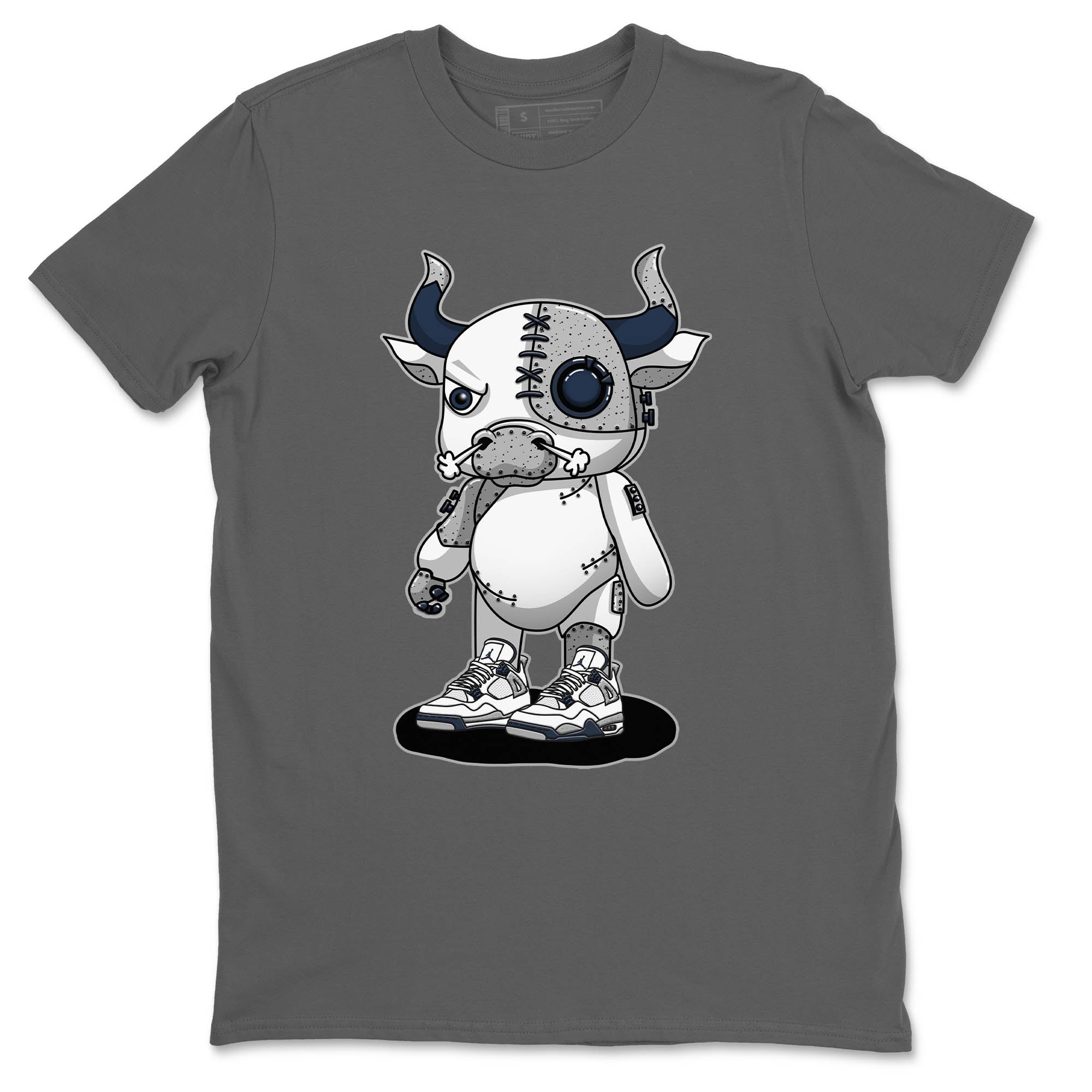 Jordan 4 Midnight Navy Sneaker Match Tees Cyborg Bull Sneaker Tees Jordan 4 Midnight Navy Sneaker Release Tees Unisex Shirts