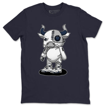 Jordan 4 Midnight Navy Sneaker Match Tees Cyborg Bull Sneaker Tees Jordan 4 Midnight Navy Sneaker Release Tees Unisex Shirts