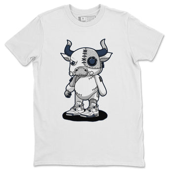 Jordan 4 Midnight Navy Sneaker Match Tees Cyborg Bull Sneaker Tees Jordan 4 Midnight Navy Sneaker Release Tees Unisex Shirts