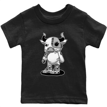 Jordan 4 Military Black Sneaker Match Tees Cyborg Bull Sneaker Tees Jordan 4 Military Black Sneaker Release Tees Kids Shirts