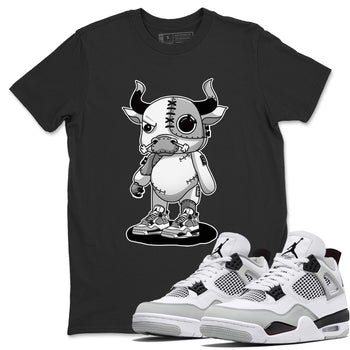 Jordan 4 Military Black Sneaker Match Tees Cyborg Bull Sneaker Tees Jordan 4 Military Black Sneaker Release Tees Unisex Shirts
