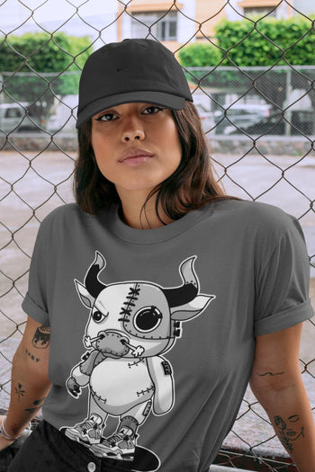 Jordan 4 Military Black Sneaker Match Tees Cyborg Bull Sneaker Tees Jordan 4 Military Black Sneaker Release Tees Unisex Shirts