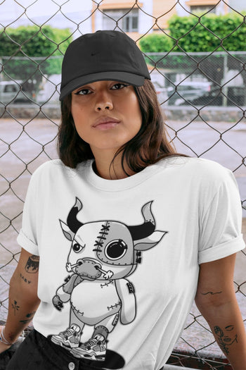 Jordan 4 Military Black Sneaker Match Tees Cyborg Bull Sneaker Tees Jordan 4 Military Black Sneaker Release Tees Unisex Shirts