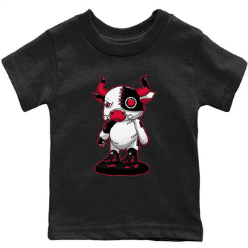 Jordan 4 Red Thunder Sneaker Match Tees Cyborg Bull Sneaker Tees Jordan 4 Red Thunder Sneaker Release Tees Kids Shirts