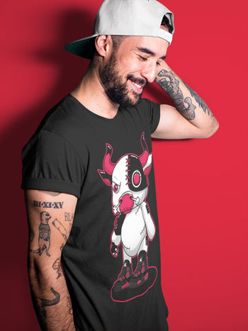 Jordan 4 Red Thunder Sneaker Match Tees Cyborg Bull Sneaker Tees Jordan 4 Red Thunder Sneaker Release Tees Unisex Shirts