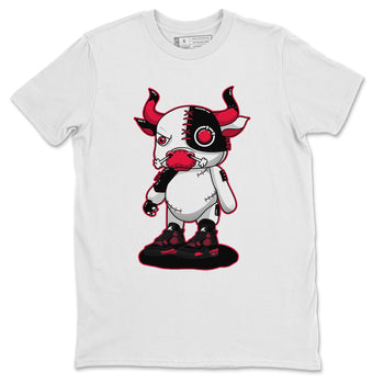 Jordan 4 Red Thunder Sneaker Match Tees Cyborg Bull Sneaker Tees Jordan 4 Red Thunder Sneaker Release Tees Unisex Shirts