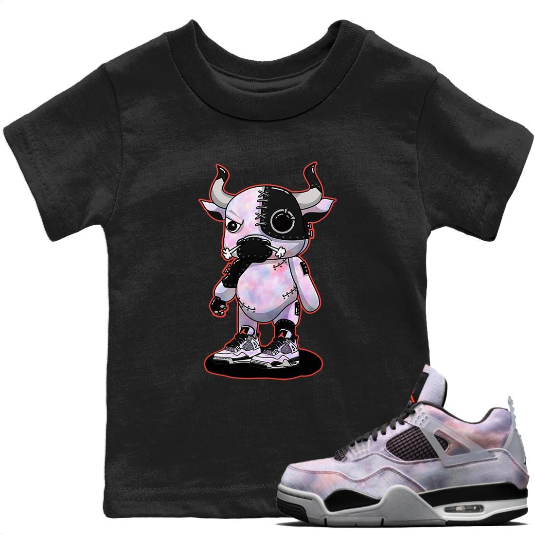 Jordan 4 Zen Master Sneaker Match Tees Cyborg Bull Sneaker Tees Jordan 4 Zen Master Sneaker Release Tees Kids Shirts