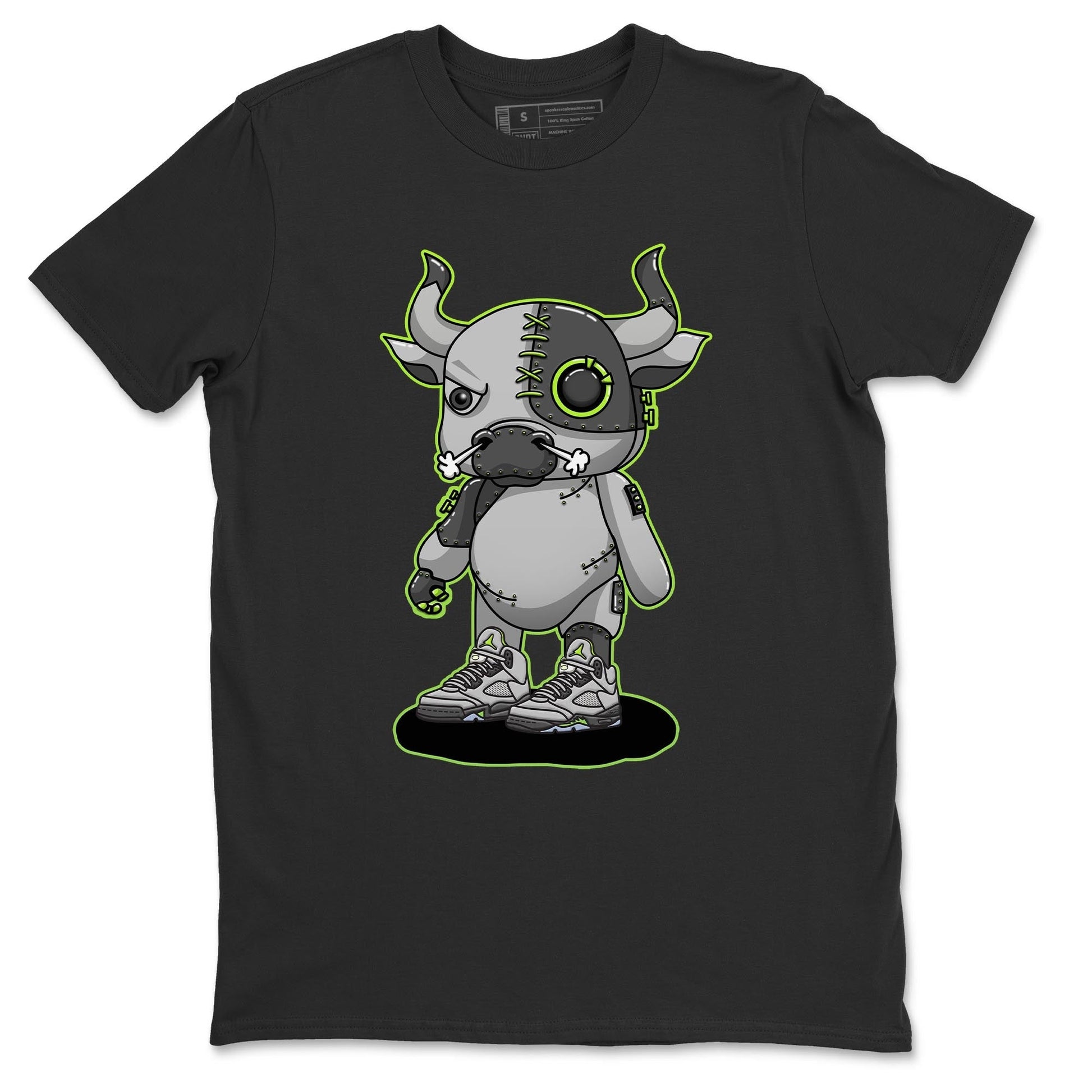 Jordan 5 Green Bean Sneaker Match Tees Cyborg Bull Sneaker Tees Jordan 5 Green Bean Sneaker Release Tees Unisex Shirts