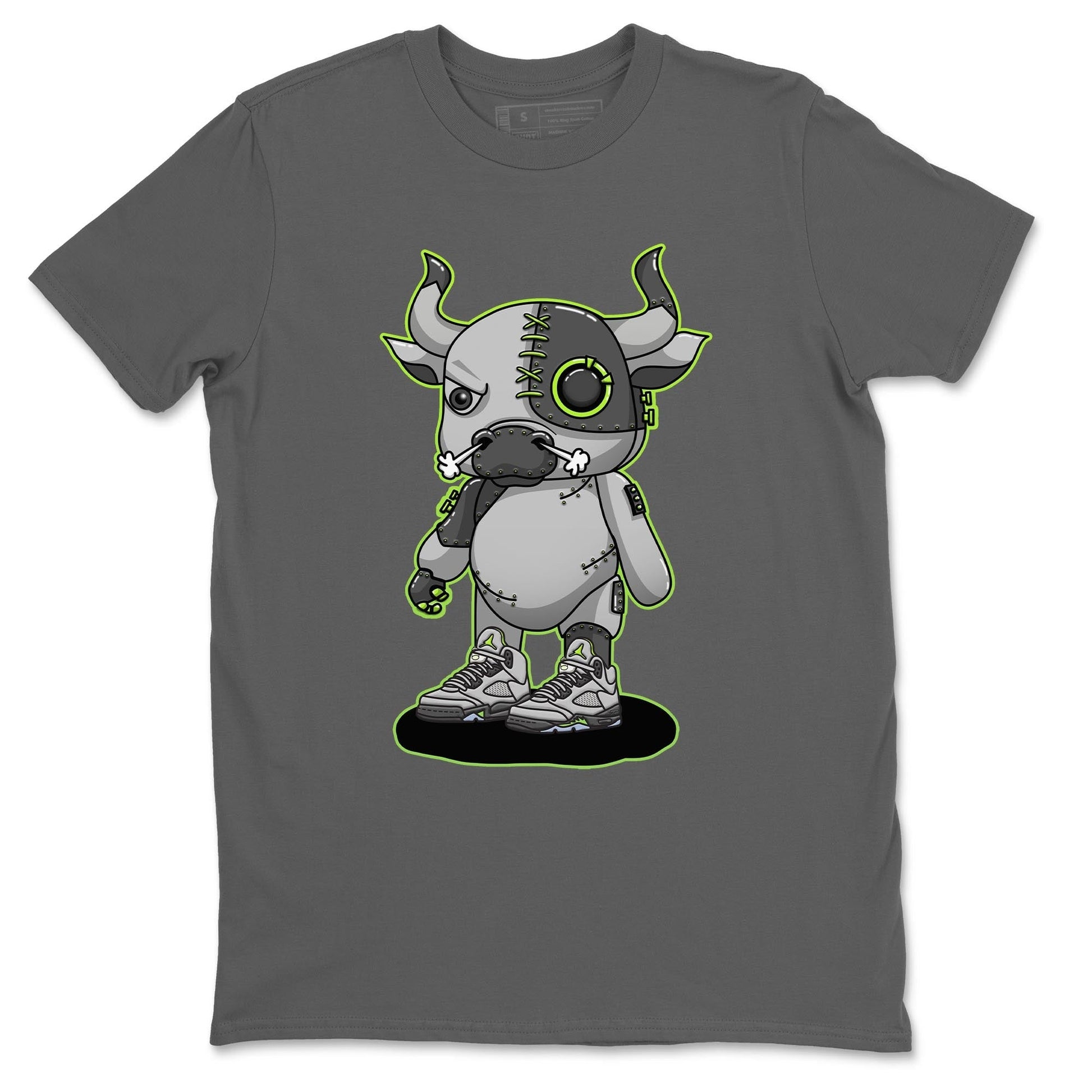 Jordan 5 Green Bean Sneaker Match Tees Cyborg Bull Sneaker Tees Jordan 5 Green Bean Sneaker Release Tees Unisex Shirts
