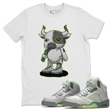 Jordan 5 Green Bean Sneaker Match Tees Cyborg Bull Sneaker Tees Jordan 5 Green Bean Sneaker Release Tees Unisex Shirts