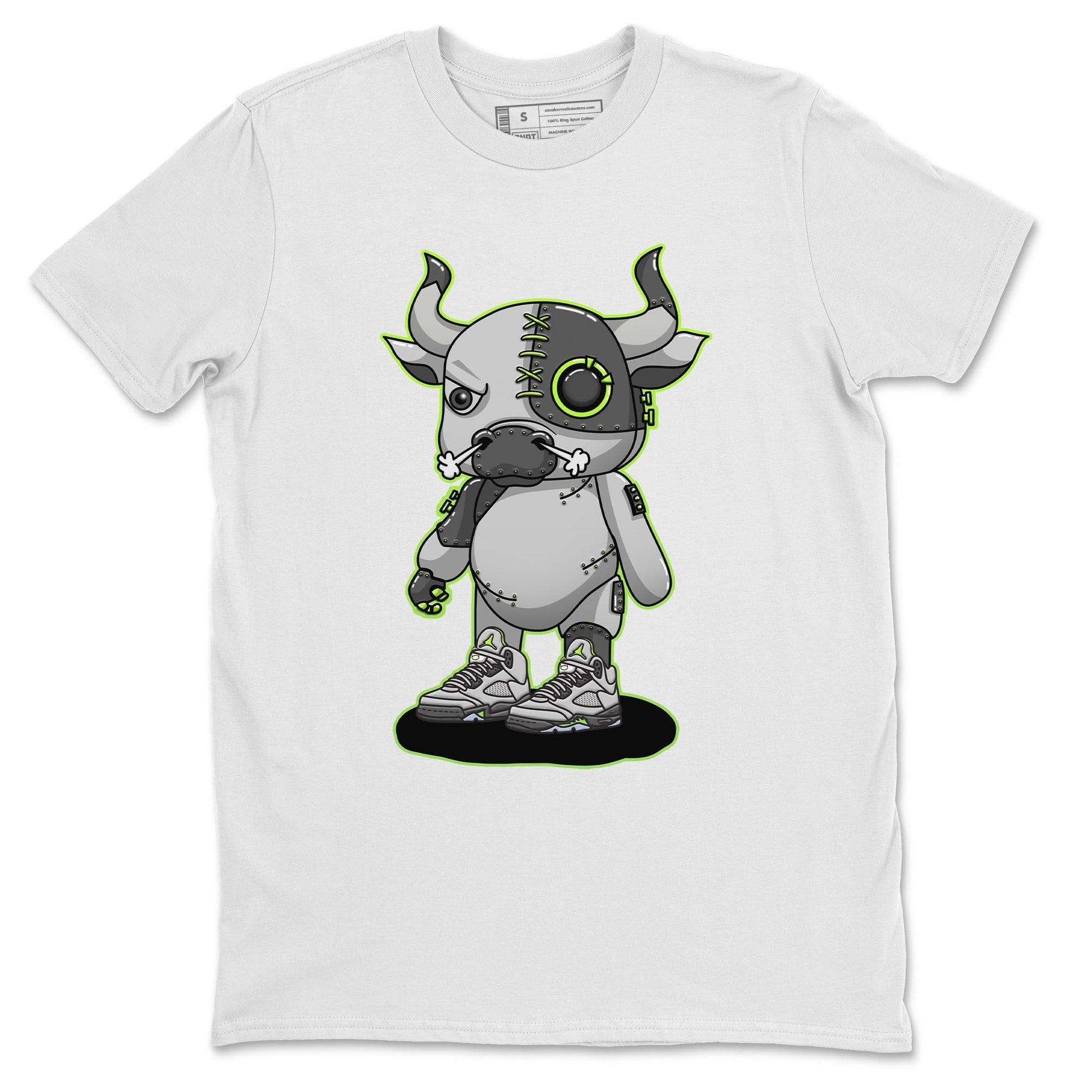 Jordan 5 Green Bean Sneaker Match Tees Cyborg Bull Sneaker Tees Jordan 5 Green Bean Sneaker Release Tees Unisex Shirts