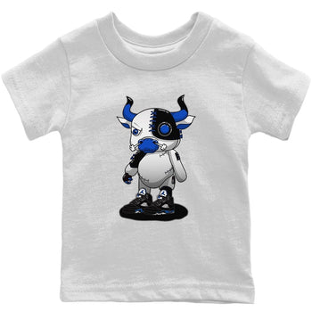 Jordan 5 Racer Blue Sneaker Match Tees Cyborg Bull Sneaker Tees Jordan 5 Racer Blue Sneaker Release Tees Kids Shirts